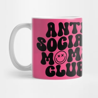 Anti Social Moms Club black&White Mug